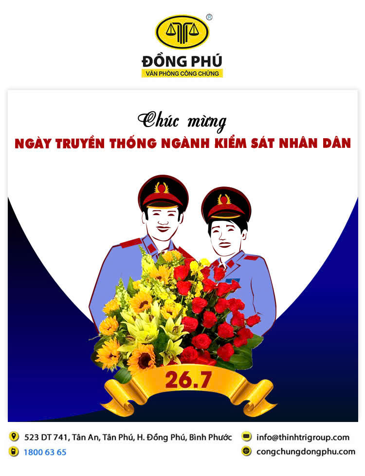 VĂN PHÒNG CÔNG CHỨNG ĐỒNG PHÚ CHÚC MỪNG NGÀY TRUYỀN THỐNG NGÀNH KIỂM SÁT NHÂN DÂN