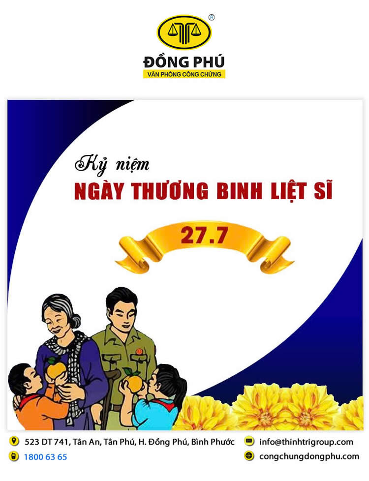 VĂN PHÒNG CÔNG CHỨNG ĐỒNG PHÚ KỶ NIỆM 77 NĂM NGÀY THƯƠNG BINH LIỆT SĨ ( 27/7/1947-27/7/2024 )