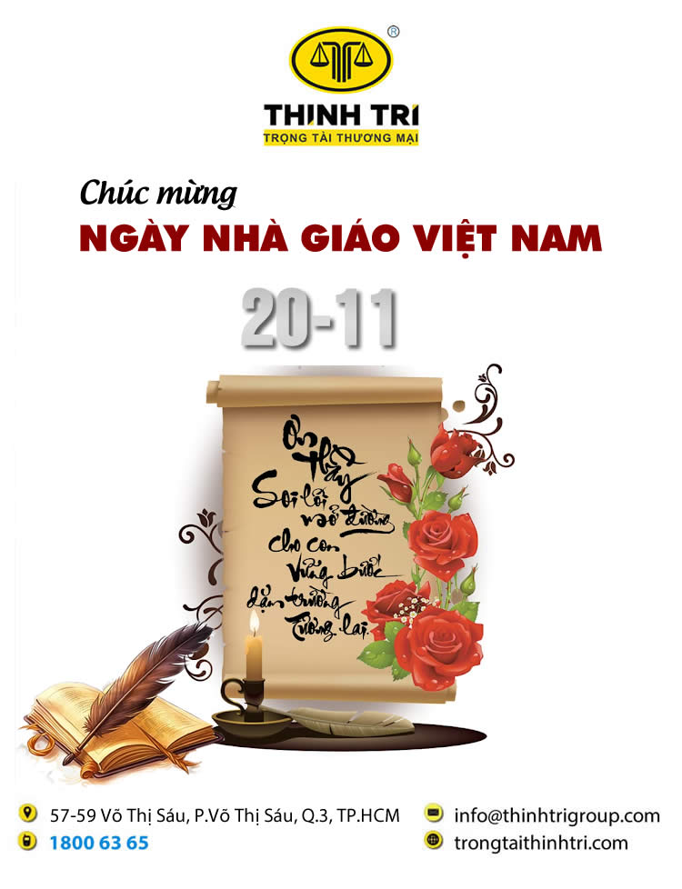 TRUNG TÂM TRỌNG TÀI THƯƠNG MẠI THỊNH TRÍ KỶ NIỆM 42 NĂM NGÀY NHÀ GIÁO VIỆT NAM ( 20/11/1982- 20/11/2024 )