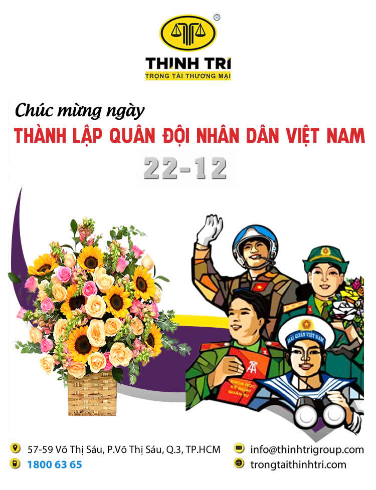 TRUNG TÂM TRỌNG TÀI THƯƠNG MẠI THỊNH TRÍ KỶ NIỆM 80 NĂM NGÀY THÀNH LẬP QUÂN ĐỘI NHÂN DÂN VIỆT NAM (22/12/1944 - 22/12/2014)