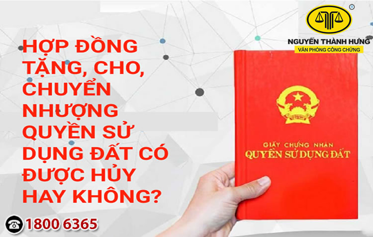 Huỷ hợp đồng chuyển nhượng đất