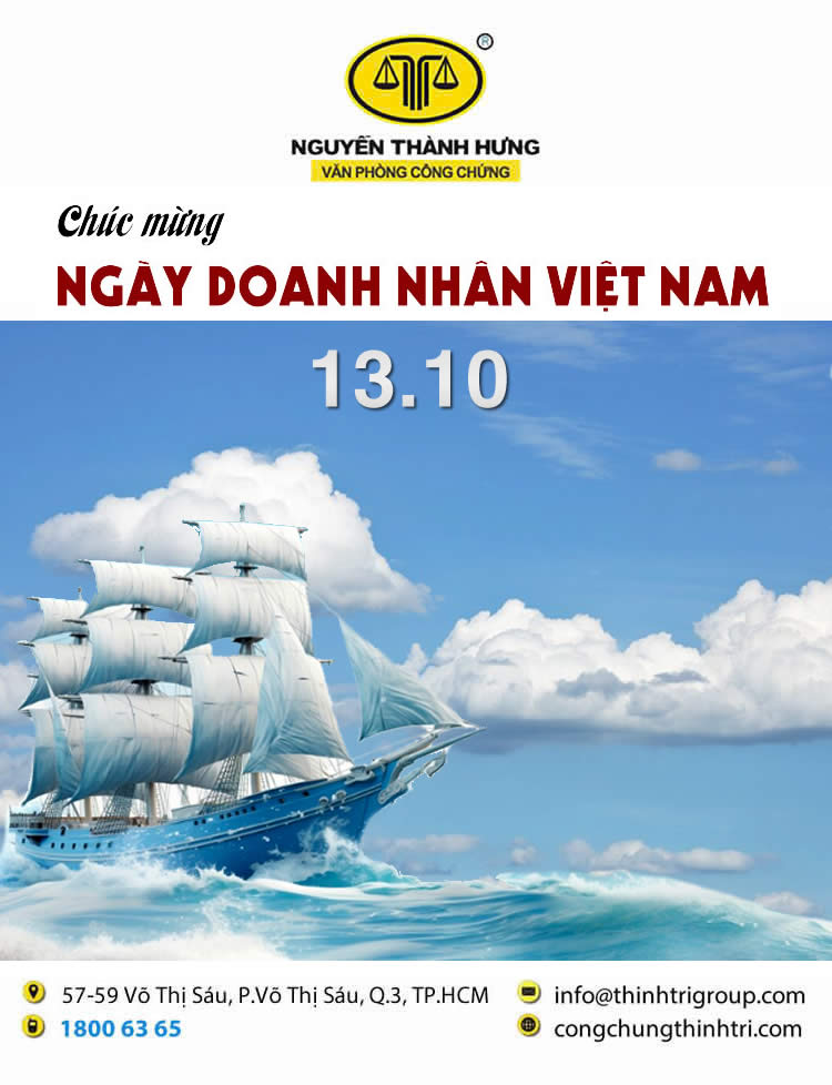 VĂN PHÒNG CÔNG CHỨNG NGUYỄN THÀNH HƯNG CHÚC MỪNG NGÀY DOANH NHÂN VIỆT NAM