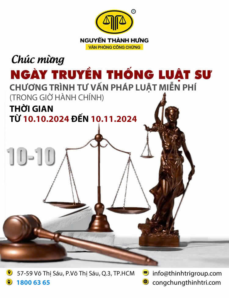 VĂN PHÒNG CÔNG CHỨNG NGUYỄN THÀNH HƯNG CHÚC MỪNG NGÀY TRUYỀN THỐNG LUẬT SỰ VIỆT NAM 10/10/2024