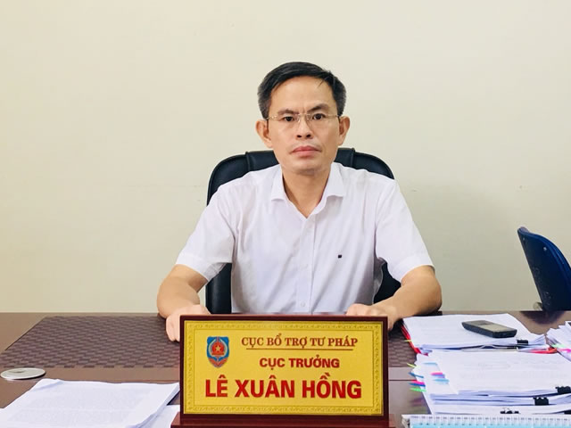 Cục trưởng Cục Bổ trợ tư pháp (Bộ Tư pháp) Lê Xuân Hồng. Ảnh: VGP/Lê Sơn.