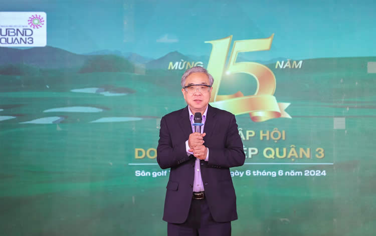 Ông Nguyễn Ngọc Hòa - Chủ tịch HUBA đánh giá cao những thành tích của Hội.
