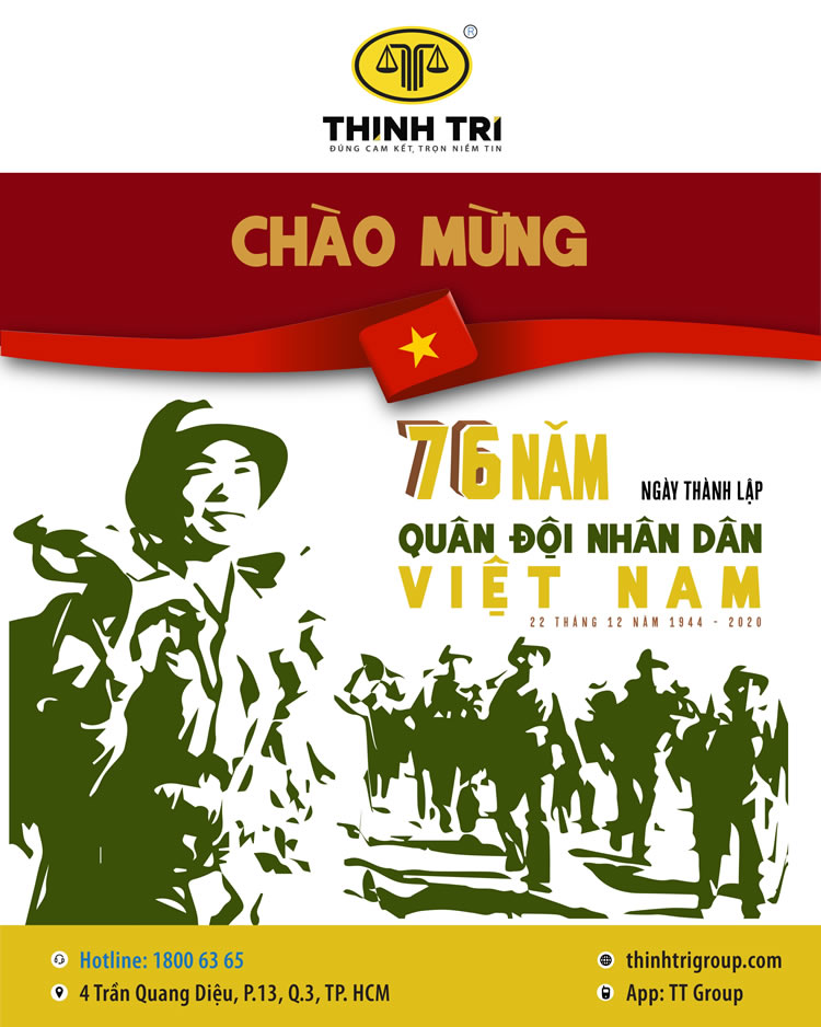 THINH TRI LAW SYSTEM HAPPY 76 YEARS OF ESTABLISHMENT OF THE VIETNAMESE PEOPLE TEAM (December 22, 1944 - December 22, 2020)
