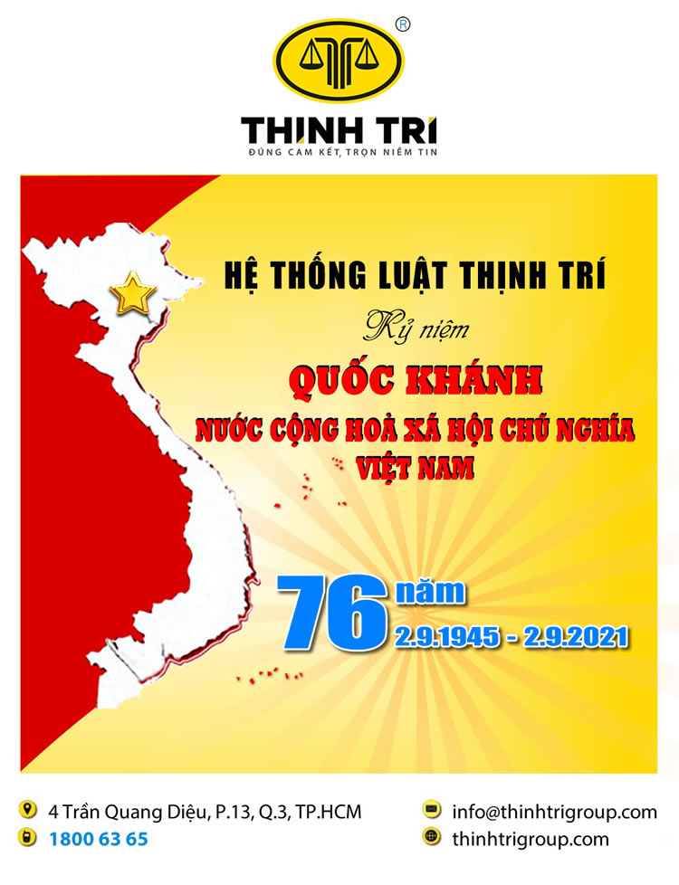 THI TRI LAW GROUP CELEBRATE THE 76TH NATIONAL DAY OF THE SOCIALIST REPUBLIC OF VIETNAM ( September 2, 1945 - September 2, 2021 )