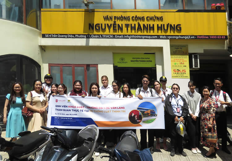 Đoàn sinh viên khoa Luật Trường Đại học Văn Lang đến tham quan Hệ thống luật Thịnh Trí