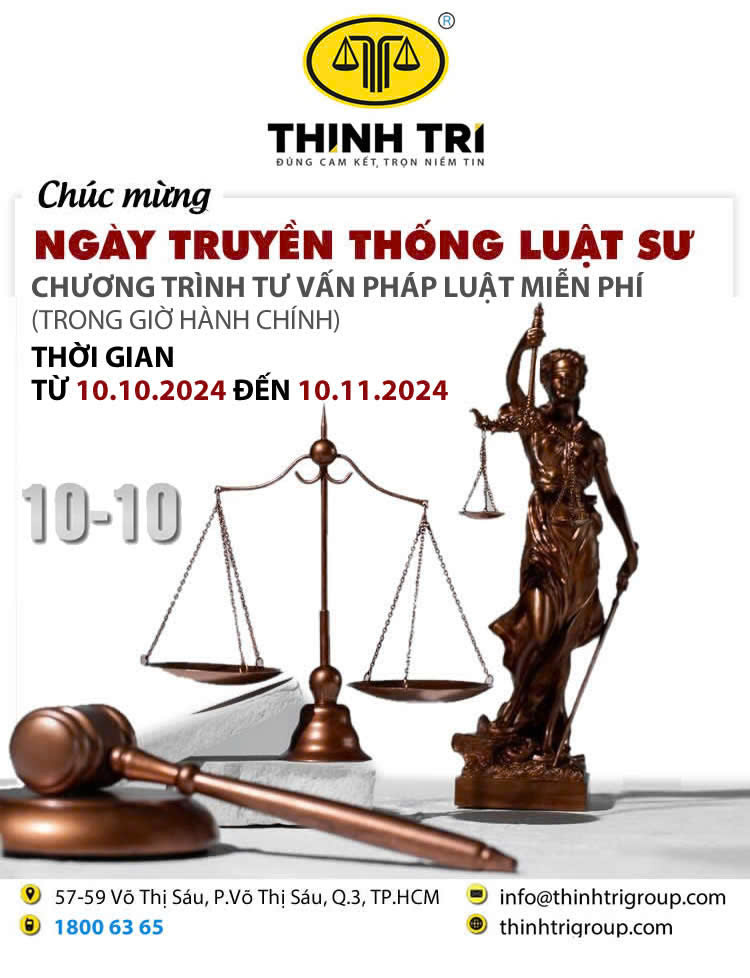 HỆ THỐNG LUẬT THỊNH TRÍ CHÚC MỪNG NGÀY TRUYỀN THỐNG LUẬT SỰ VIỆT NAM 10/10/2024