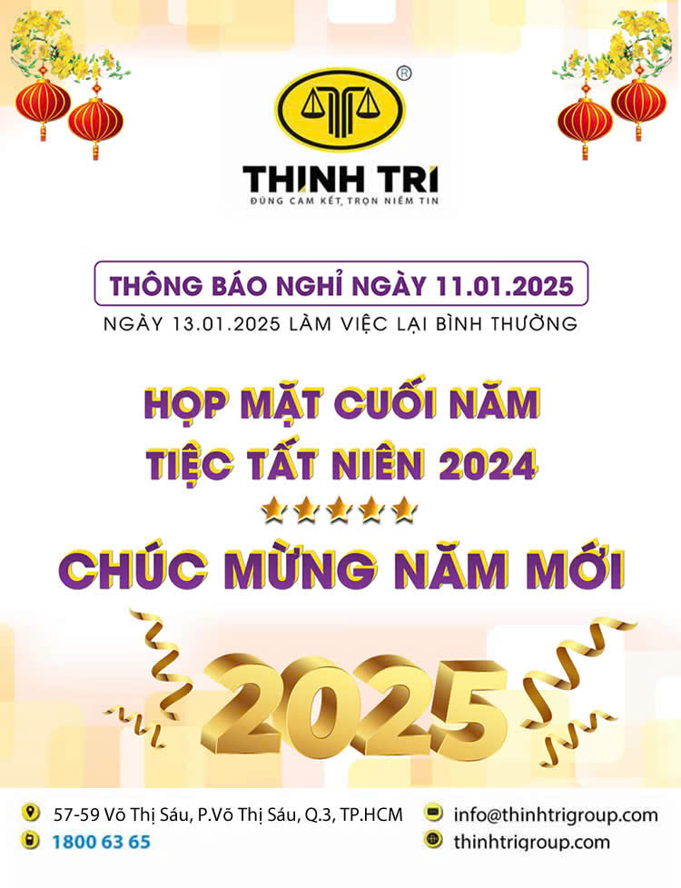 HỆ THỐNG LUẬT THỊNH TRÍ THÔNG BÁO NGHỈ HỌP MẶT CUỐI NĂM TIỆC TẤT NIÊN 2024